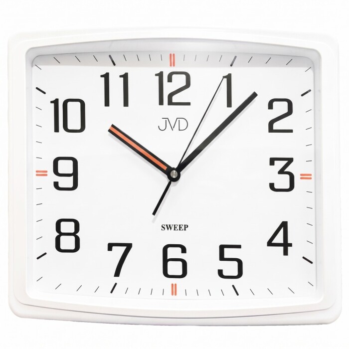 Horloge murale rectangulaire blanche tr&egrave;s lisible