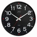 Horloge murale silencieuse noire JVD trotteuse rouge