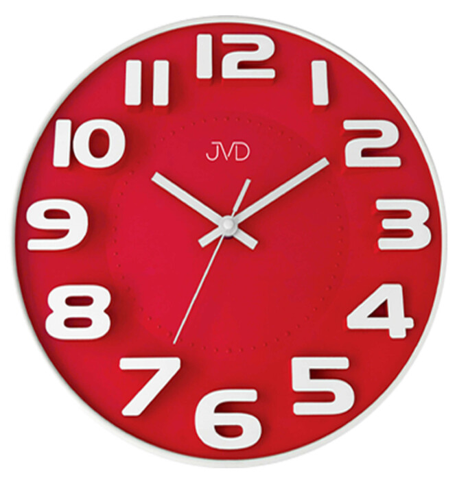 Horloge murale silencieuse rouge