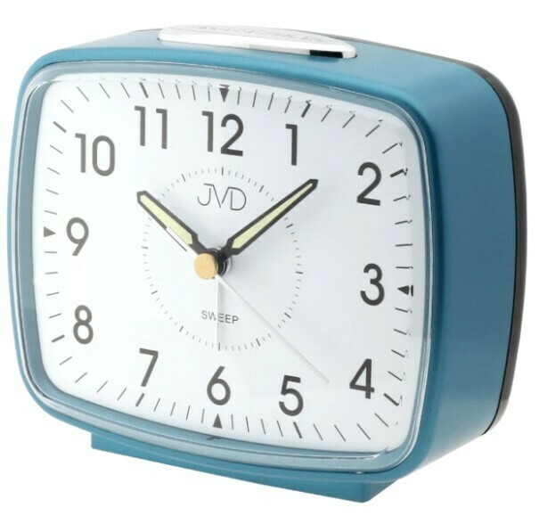 Réveil matin bleu silencieux sonnerie sur cloche