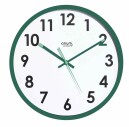 Pendule murale silencieuse verte en plastique