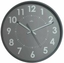 Pendule murale silencieuse grise cadran gris