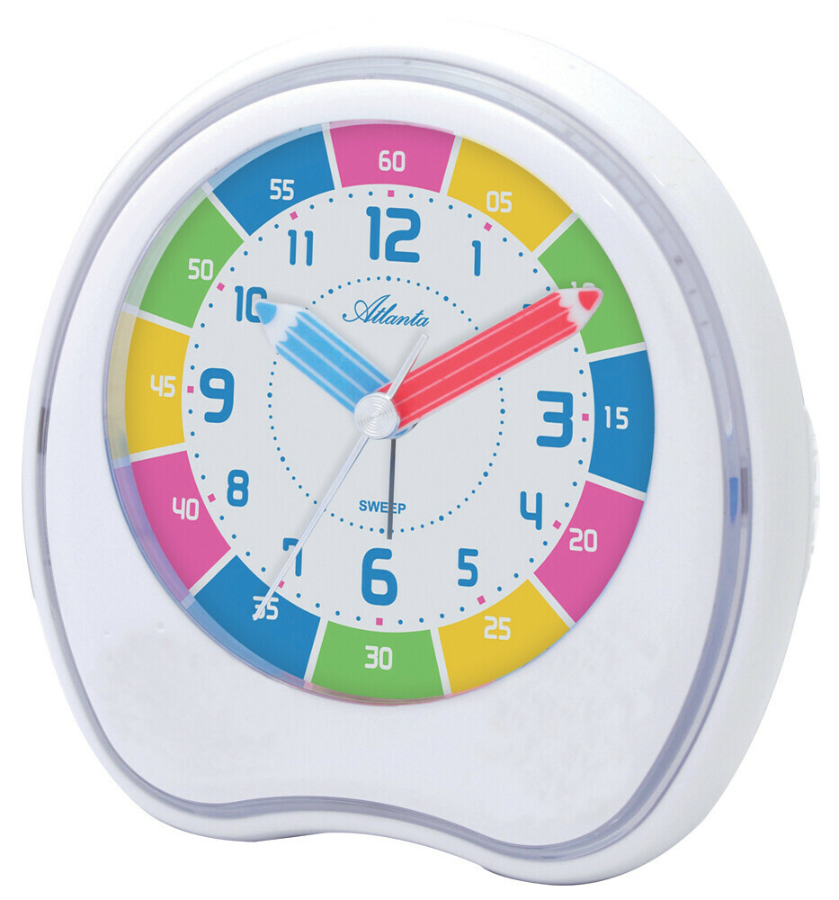 Blanc）Réveil Enfant Educatif, LED Veilleuses Pendules horloges de