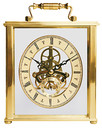 Pendule de bureau squelette dor&eacute;e
