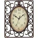 Pendule murale radio-pilot&eacute;e en fer forg&eacute;