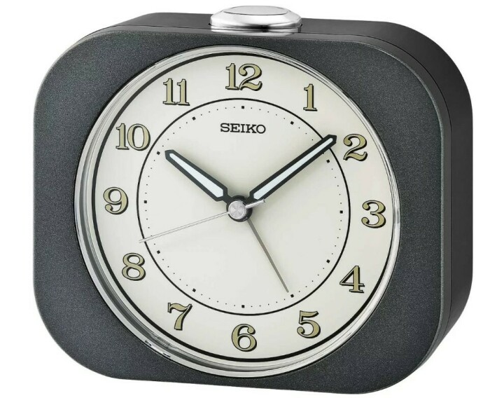 Réveil silencieux noir Seiko