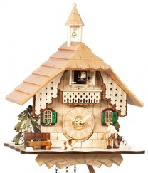 Horloge coucou musical bois naturel 29 cm