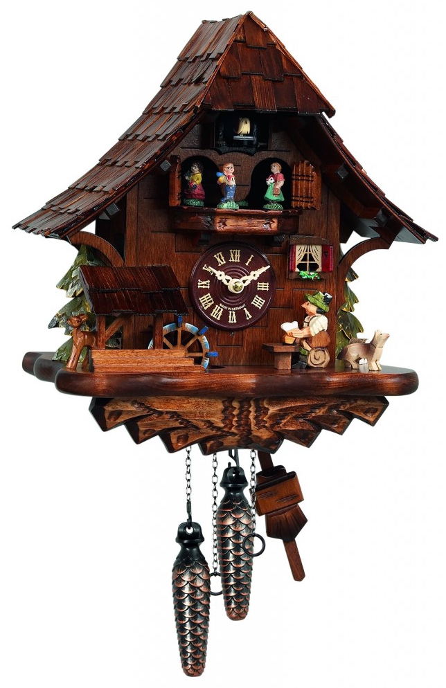 Horloge coucou chalet musical 1 jour tyroliens danseurs