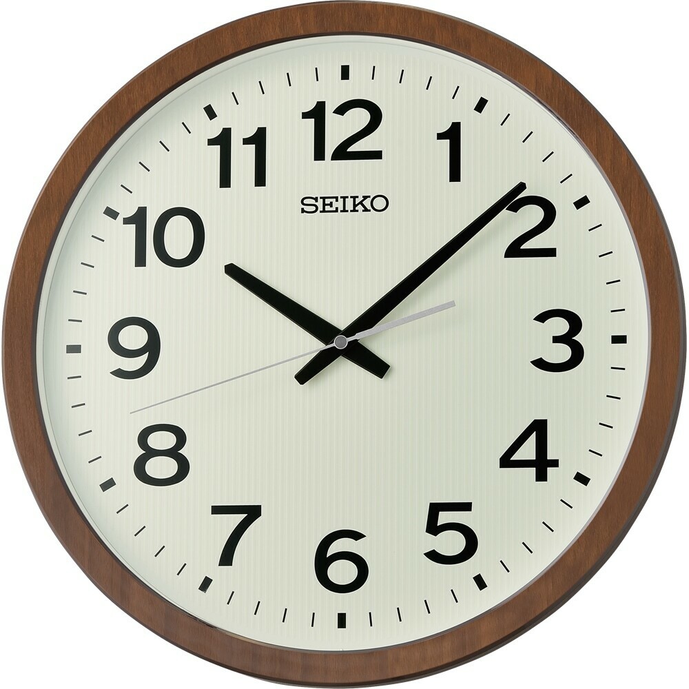 Pendule murale ronde silencieuse marron cadran luminescent