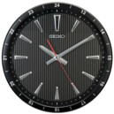 Pendule murale silencieuse noire Seiko index en relief