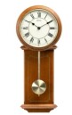 Pendule murale &agrave; balancier en bois de ch&ecirc;ne Seiko