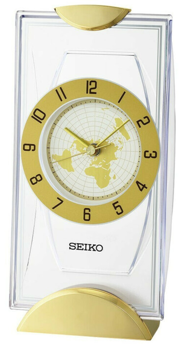Pendule à poser Seiko en plastique doré