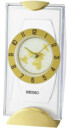 Pendule &agrave; poser Seiko en plastique dor&eacute;