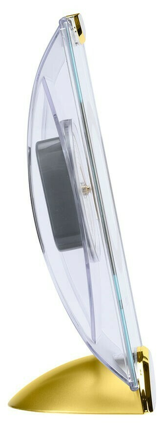 Pendule &agrave; poser Seiko en plastique dor&eacute;_cote