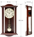 Pendule murale &agrave; balancier &agrave; sonnerie Westminster Seiko style vintage_dimensions