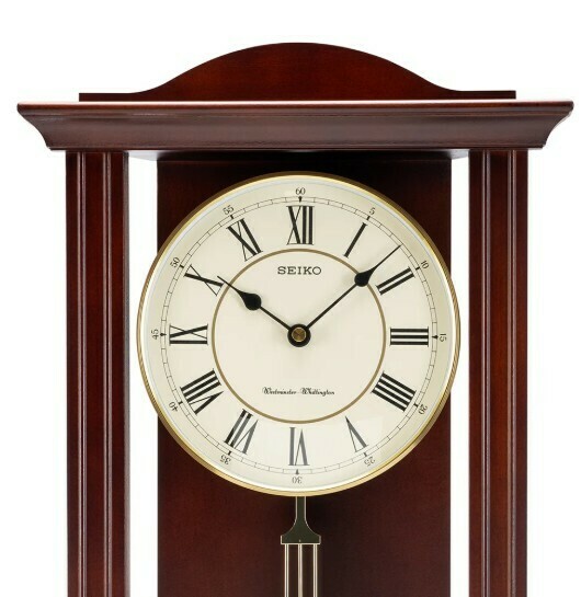 Pendule murale &agrave; balancier &agrave; sonnerie Westminster Seiko style vintage_zoom