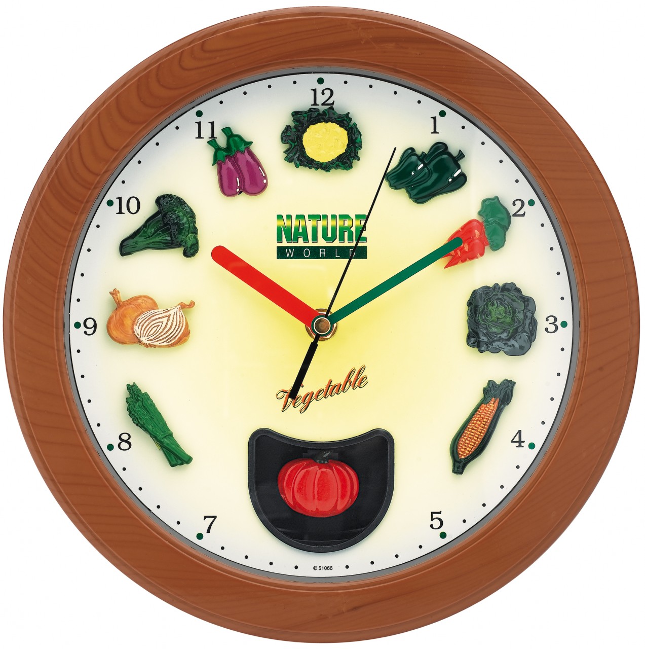 Horloge murale de cuisine th&egrave;me l&eacute;gumes