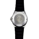 Montre ORIENT automatique cadran bleu bracelet noir en m&eacute;tal argent&eacute; pour homme avec date arriere