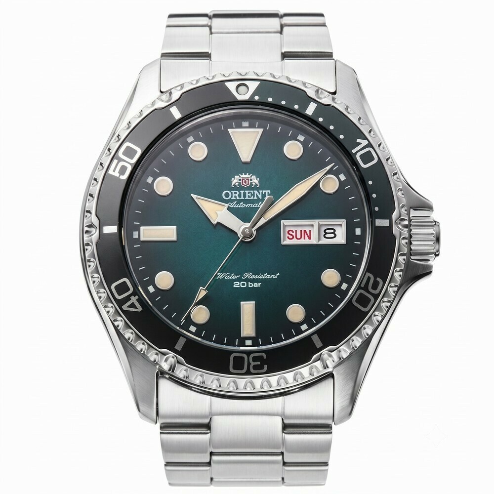 Montre de plong&eacute;e Orient automatique cadran vert homme RA-AA0811E