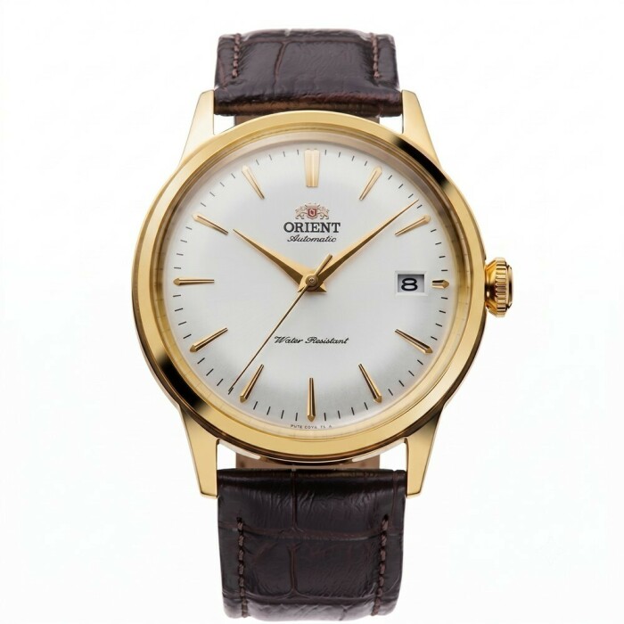 Montre automatique Orient Bambino bo&icirc;tier dor&eacute; homme RA-AC0M01S