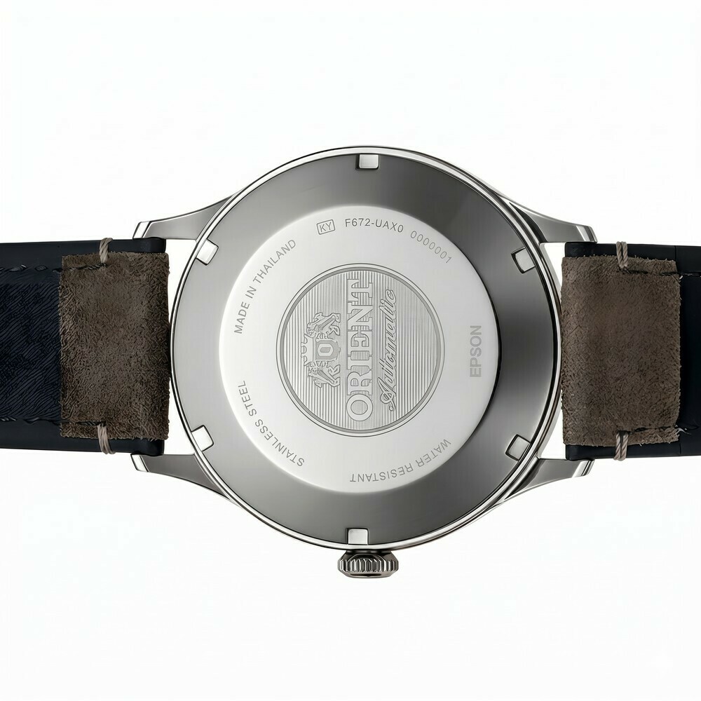 Montre automatique Orient Bambino cadran bleu homme RA-AC0P02L arriere