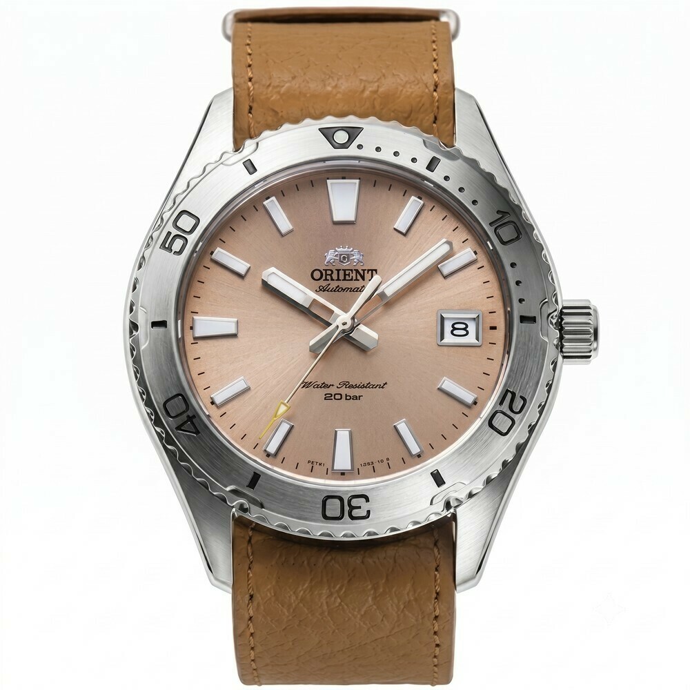 Montre de plong&eacute;e Orient Mako Diver II cadran saumon homme RA-AC0Q05P