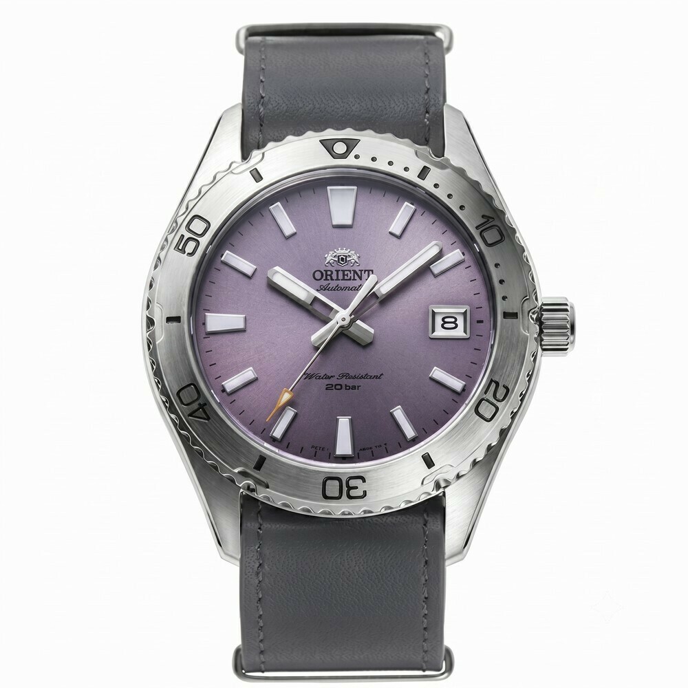 Montre de plong&eacute;e Orient Mako Diver II cadran mauve homme RA-AC0Q07V