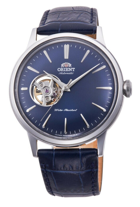 Montre automatique bleue pour homme mouvement apparent