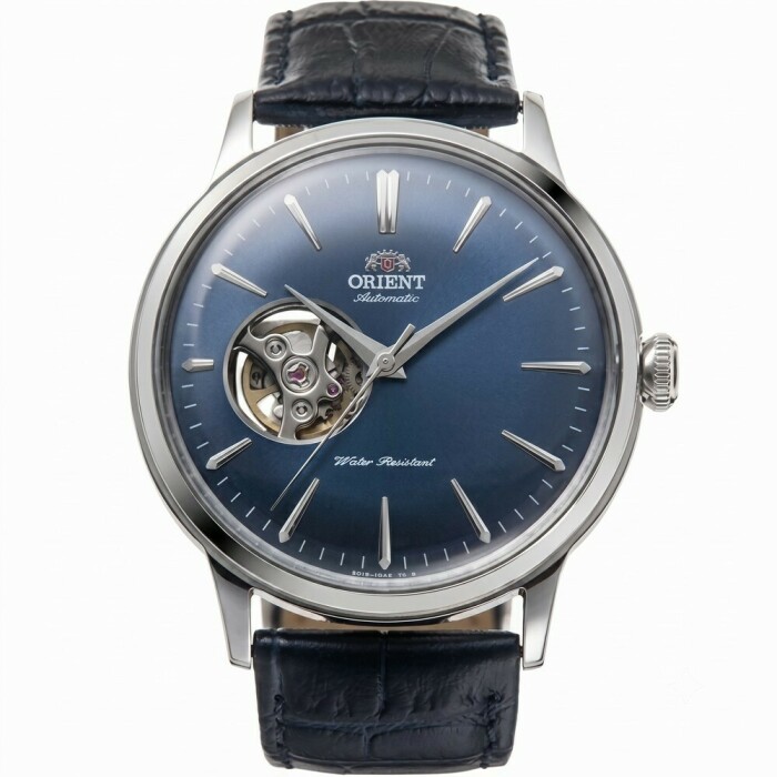 Montre automatique Orient open heart cadran bleu homme RA-AG0005L