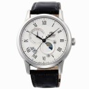 Montre automatique Orient phase de lune cadran blanc homme RA-AK0008S