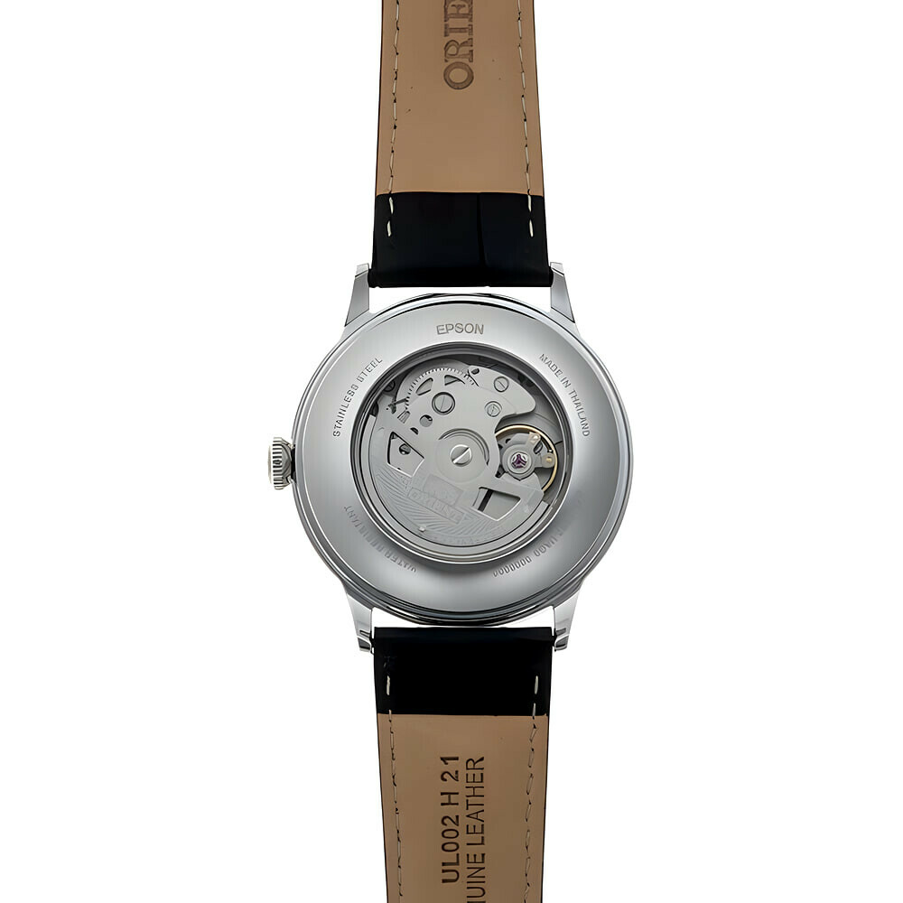 Montre automatique Orient Bambino cadran blanc homme RA-AK0701S arriere