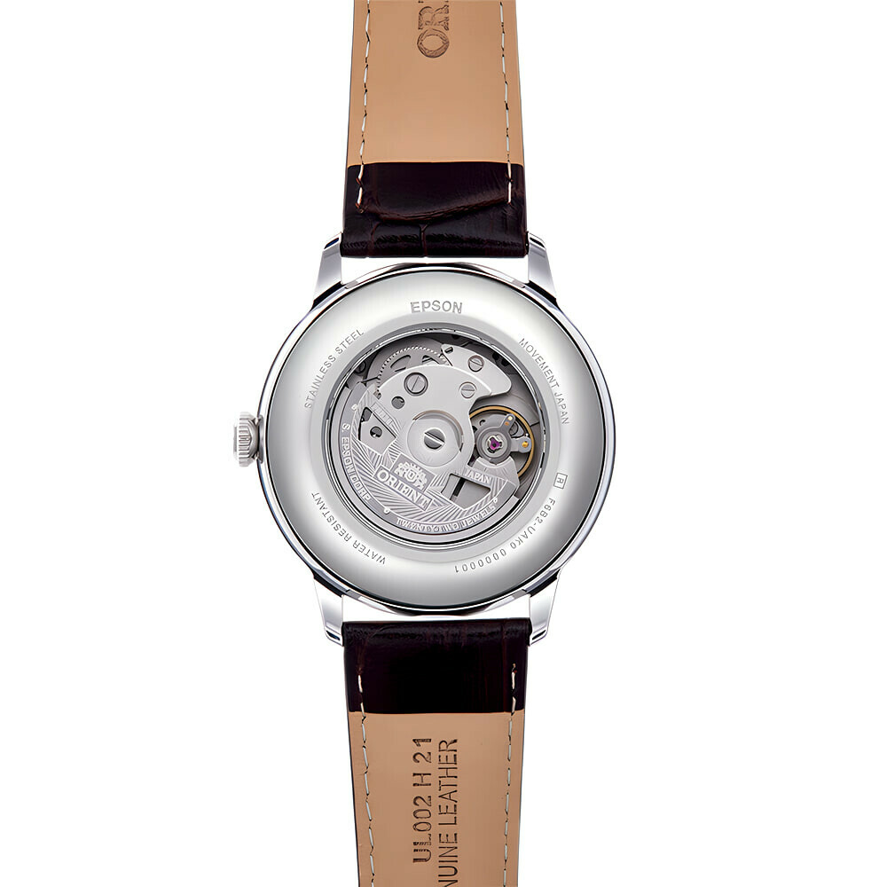 Montre automatique Orient cadran cr&egrave;me homme RA-AK0803Y arriere