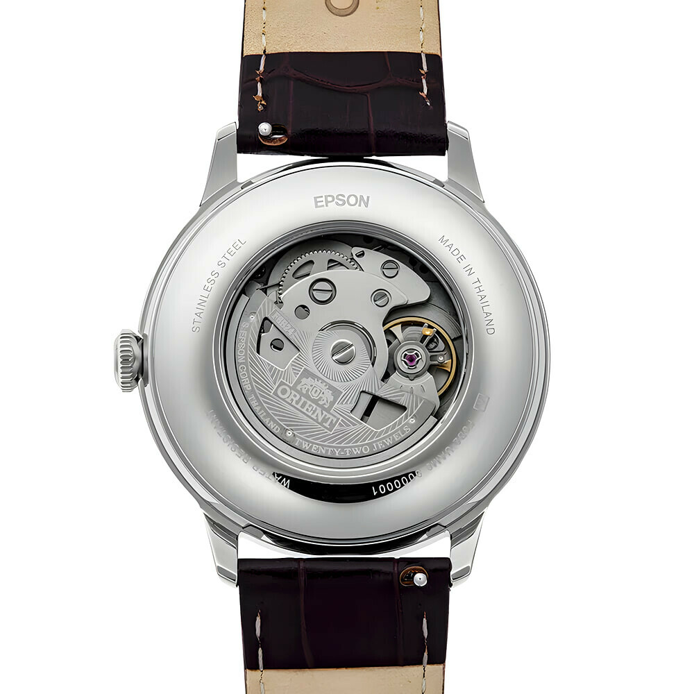 Montre automatique Orient cadran vert homme RA-AK0805E arriere