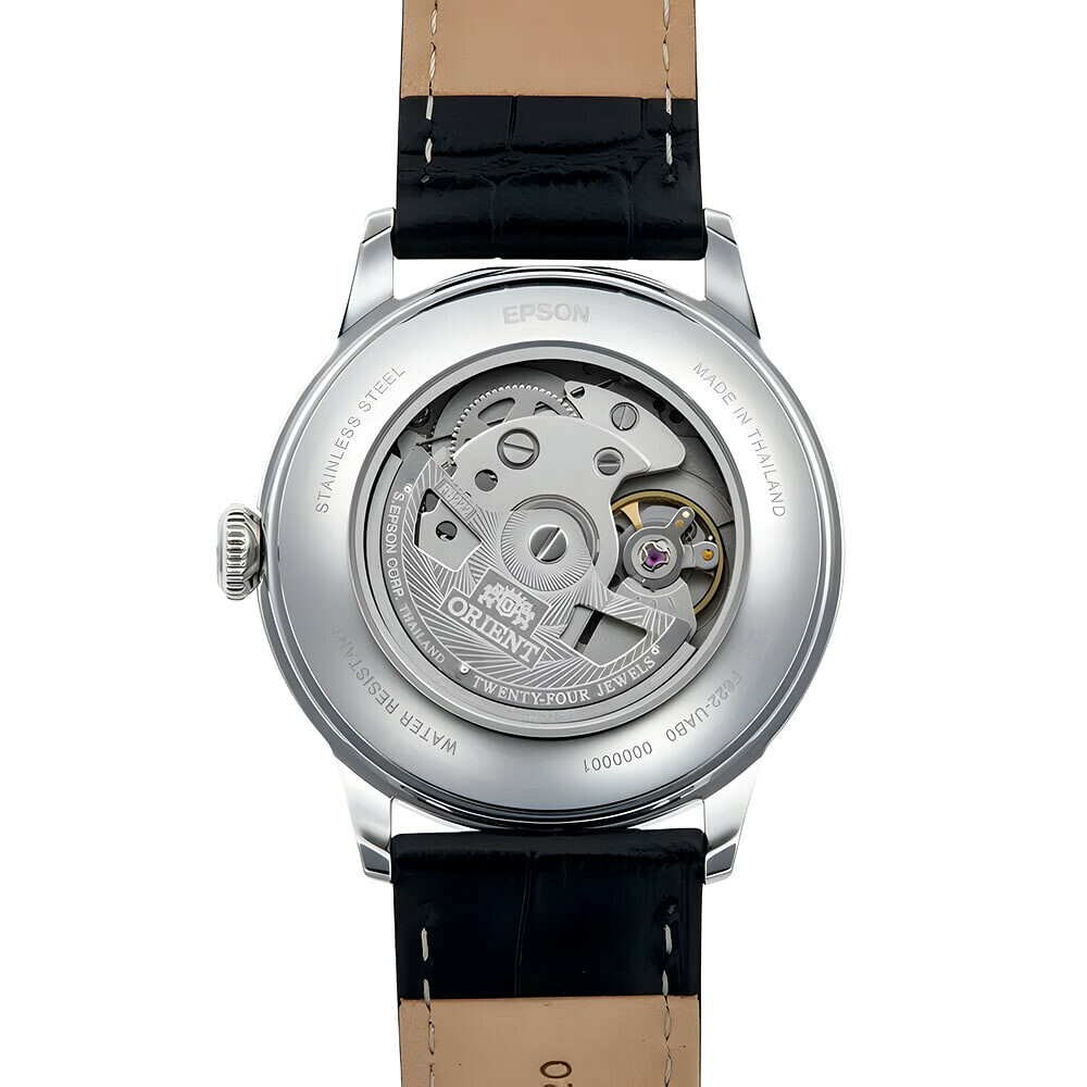 Montre automatique Orient Bambino petite seconde cadran blanc homme RA-AP0104S arriere