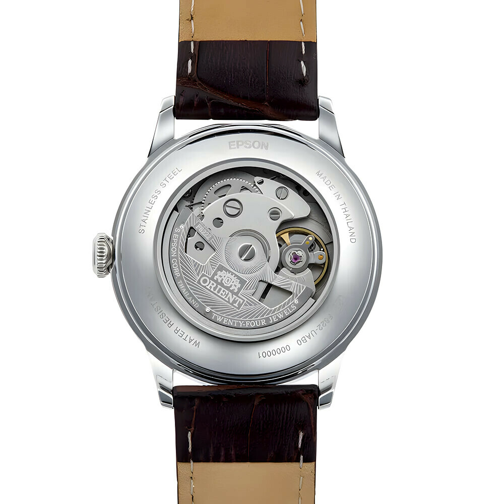 Montre automatique Orient petite seconde cadran ivoire homme RA-AP0105Y arriere