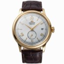 Montre automatique Orient Bambino petite seconde dor&eacute;e blanc homme RA-AP0105Y