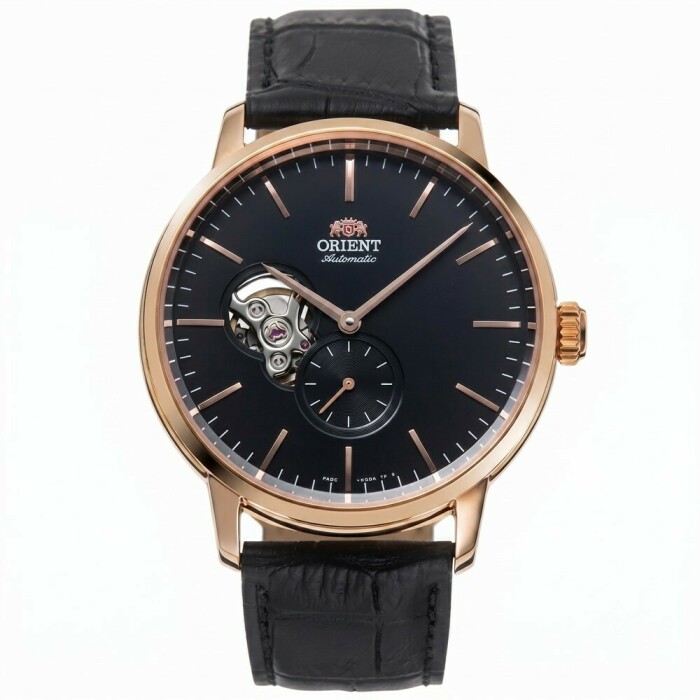 Montre automatique Orient open heart cadran noir homme RA-AR0103B