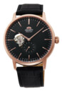 Montre automatique en acier rose et noir pour homme