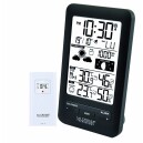 Station m&eacute;t&eacute;o La Crosse Technology radio-pilot&eacute;e noire &agrave; poser