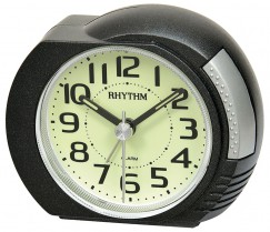 Réveil silencieux noir style carbone
