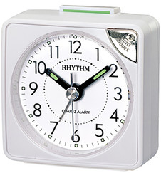 Réveil matin lumineux compact blanc