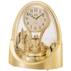 Pendule à poser animée décor médiéval