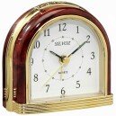 R&eacute;veil &agrave; quartz d&ocirc;me ronce de noyer