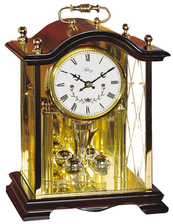 Pendule 400 jours &agrave; sonnerie Westminster bois 23 cm