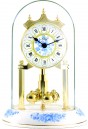 Pendule 400 jours socle porcelaine motif bleu