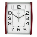 Pendule murale silencieuse rectangulaire rouge