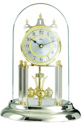 Pendule 400 jours à quartz bicolore boules dorées