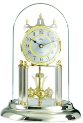 Pendule 400 jours à quartz bicolore boules dorées