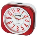 Petit r&eacute;veil carr&eacute; silencieux rouge profond