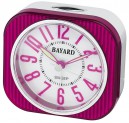 Petit r&eacute;veil carr&eacute; silencieux rose fuschia